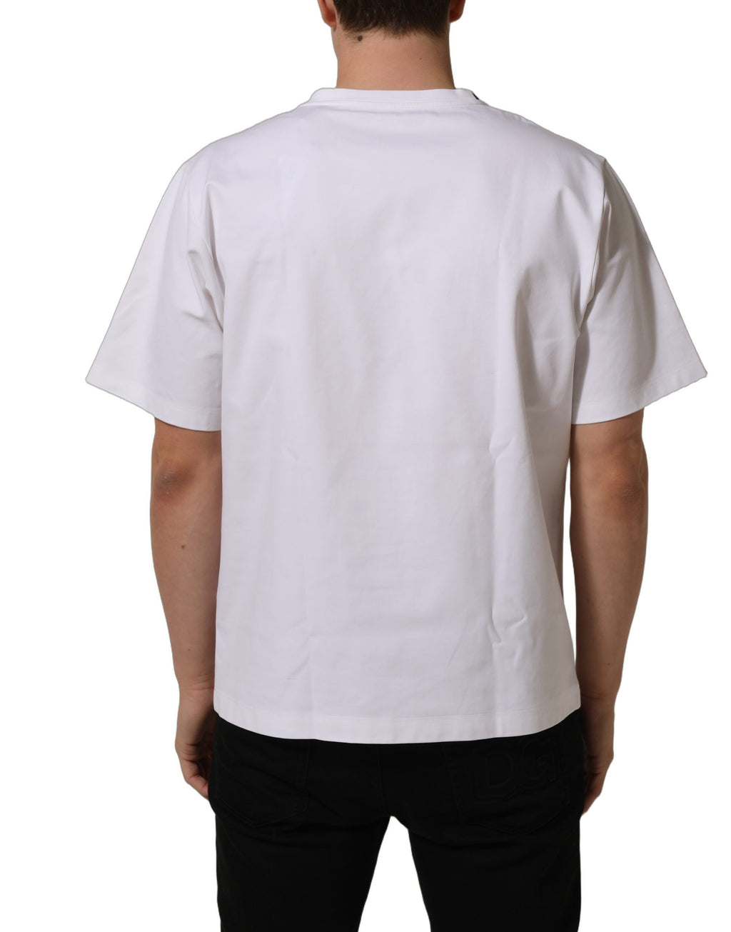 Dolce & Gabbana White Cotton Short Sleeves Crew Neck T-shirt Dolce & Gabbana