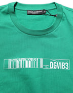Dolce & Gabbana Green Cotton DGVIB3 Print Crew Neck T-shirt Dolce & Gabbana