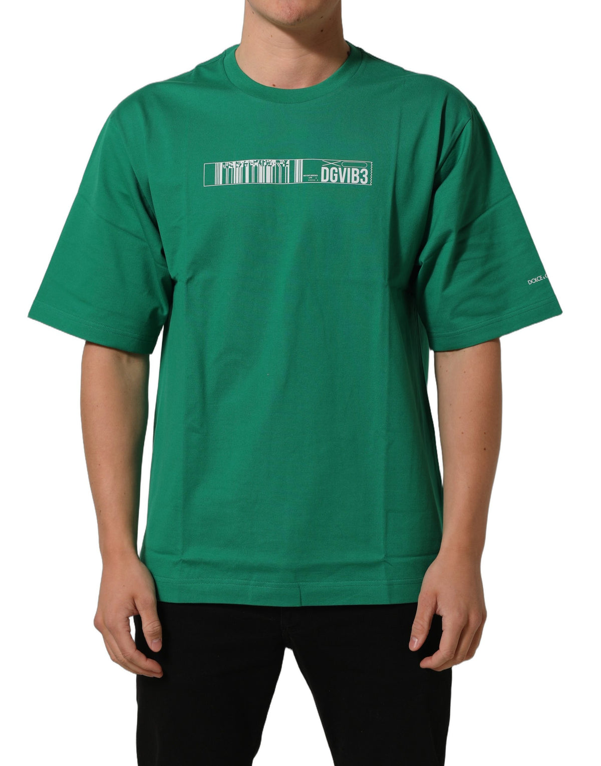Dolce & Gabbana Green Cotton DGVIB3 Print Crew Neck T-shirt Dolce & Gabbana