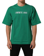 Dolce & Gabbana Green Cotton DGVIB3 Print Crew Neck T-shirt Dolce & Gabbana