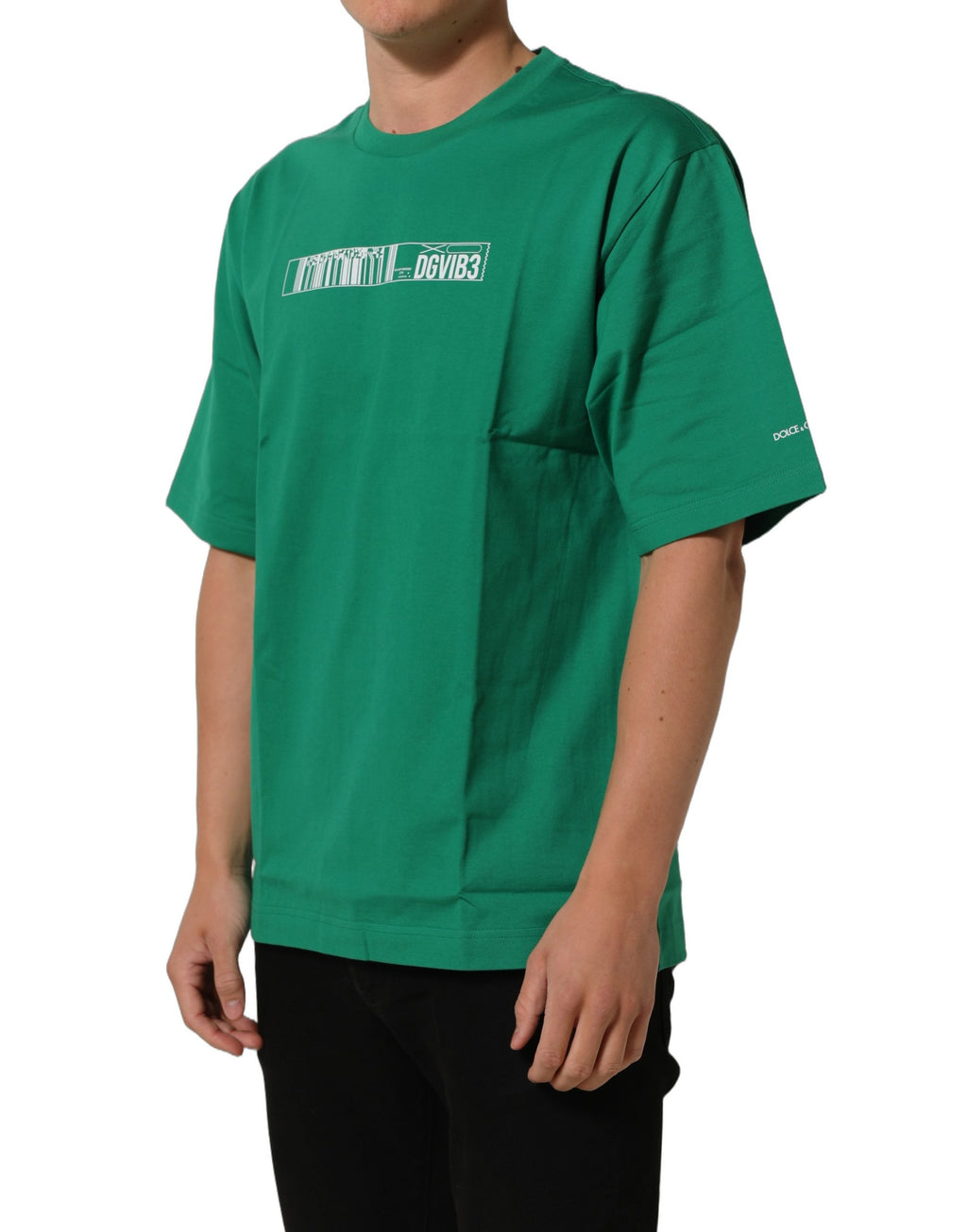 Dolce & Gabbana Green Cotton DGVIB3 Print Crew Neck T-shirt Dolce & Gabbana