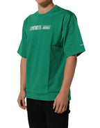 Dolce & Gabbana Green Cotton DGVIB3 Print Crew Neck T-shirt Dolce & Gabbana