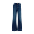 7FOR Blue Cotton Flared Jeans 7FOR