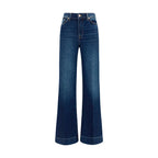 7FOR Blue Cotton Flared Jeans 7FOR