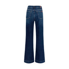 7FOR Blue Cotton Flared Jeans 7FOR