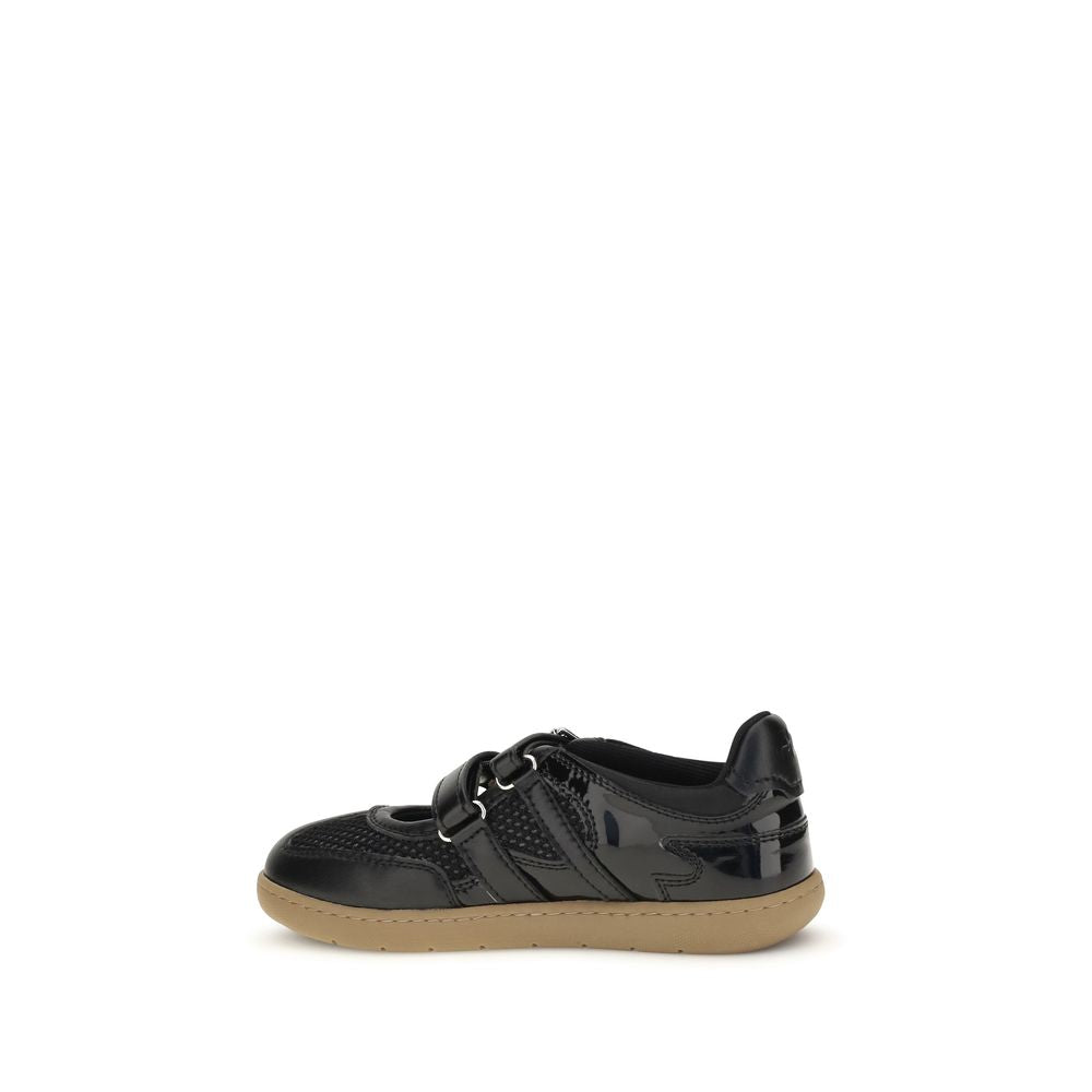 Ganni Black Polyester Ballet Flats Ganni