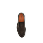 Santoni Brown Calf Leather Bos Taurus Ankle Boots Santoni