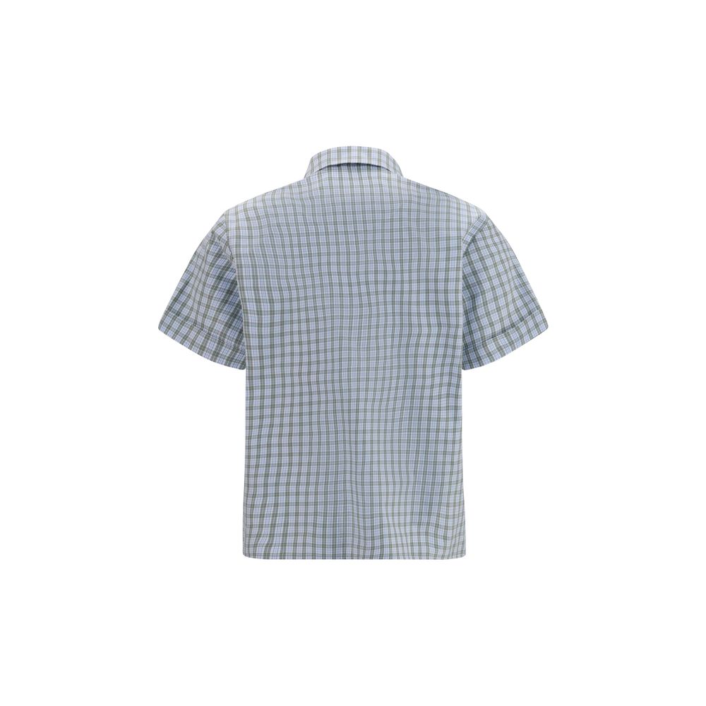 Miu Miu Blue Cotton Pattern Shirt Miu Miu