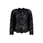 Self-Portrait Black Polyamide Blouse Self-Portrait
