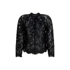 Self-Portrait Black Polyamide Blouse Self-Portrait