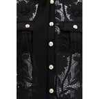 Self-Portrait Black Polyester Blouse