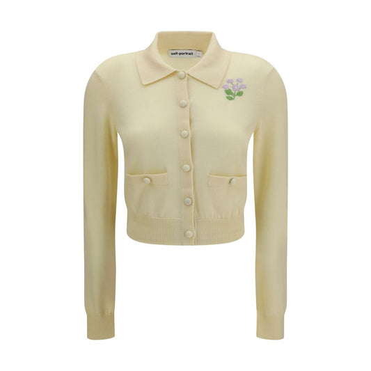 Self-Portrait Bicolor Wool Oves Aries Cardigan Self-Portrait