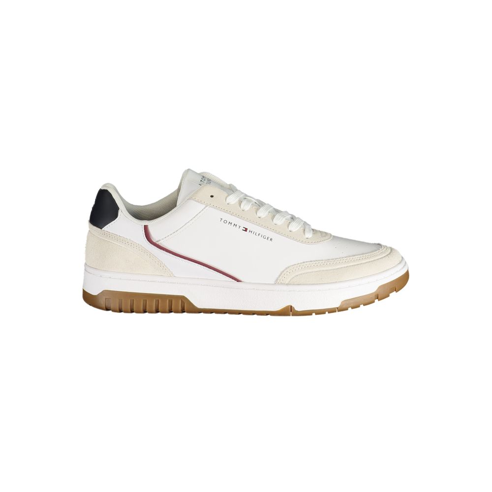 Tommy Hilfiger White Polyurethane Men's Sneaker Tommy Hilfiger