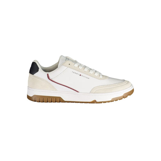 Tommy Hilfiger White Polyurethane Men's Sneaker Tommy Hilfiger