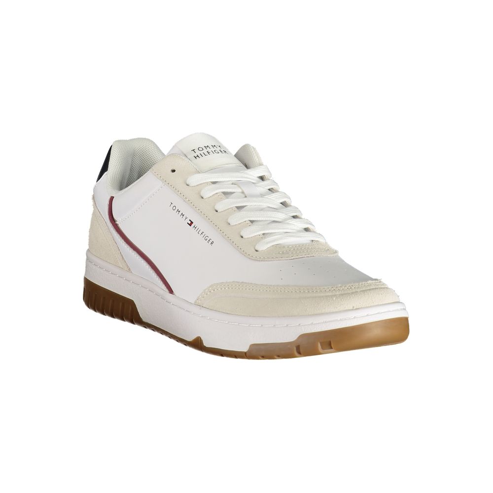 Tommy Hilfiger White Polyurethane Men's Sneaker Tommy Hilfiger