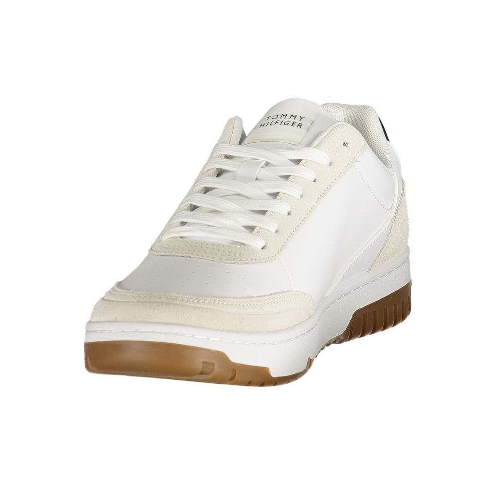 Tommy Hilfiger White Polyurethane Men's Sneaker Tommy Hilfiger