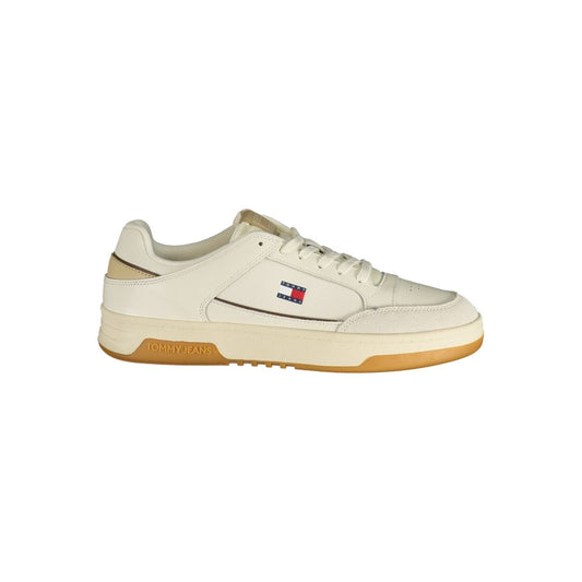 Tommy Hilfiger White Polyurethane Men's Sneaker Tommy Hilfiger