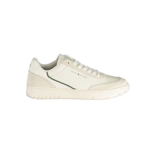 Tommy Hilfiger White Polyurethane Men's Sneaker Tommy Hilfiger