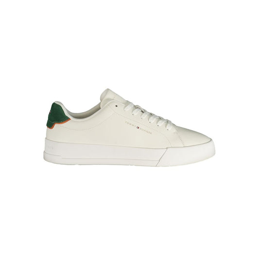 Tommy Hilfiger White Polyurethane Men's Sneaker Tommy Hilfiger