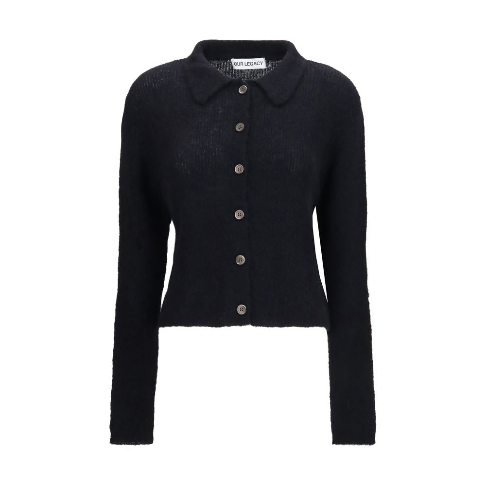 Our Legacy Black Alpaca Vicugna Pacos Polo Shirt