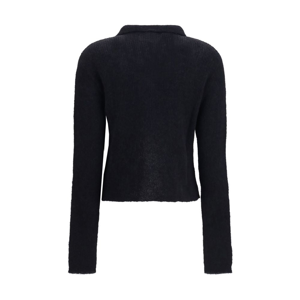 Our Legacy Black Alpaca Vicugna Pacos Polo Shirt