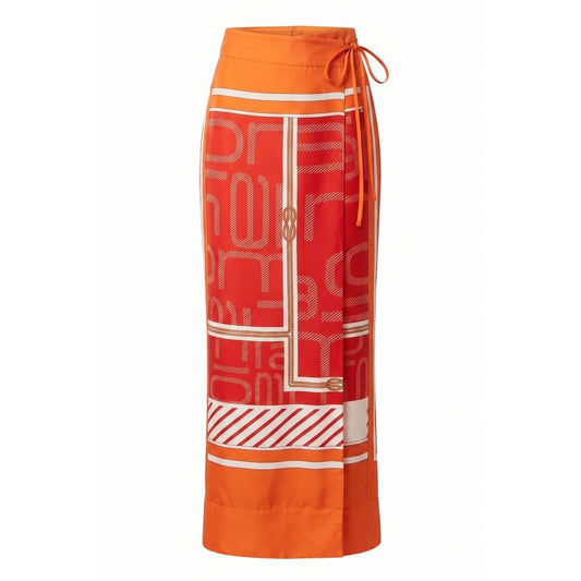 Malo Orange Silk Women's Pant
