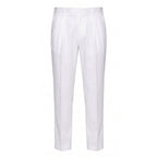 Malo White Cotton Men Pant
