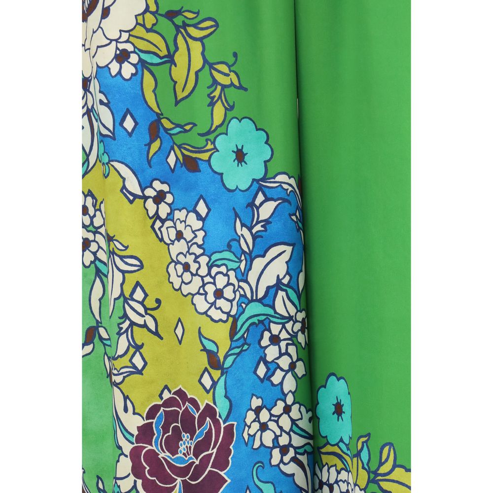 Alemais multicolor silk casual pants with a relaxed fit, featuring vibrant patterns and lightweight, luxurious fabric.