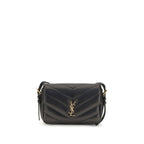Saint Laurent Black Lamb Ovis Aries Aries Shoulder Bag