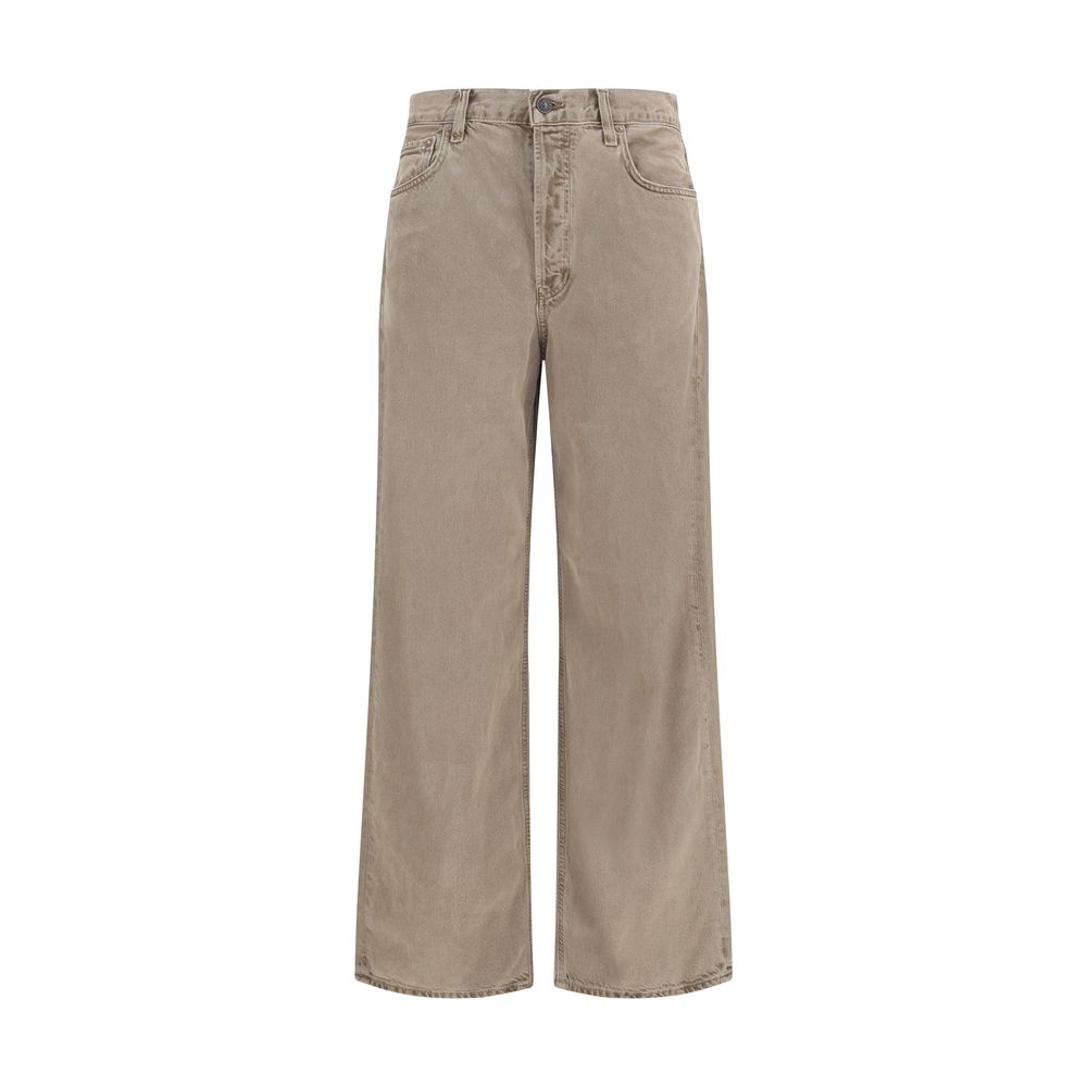 Agolde Brown Cotton Casual Pants Agolde
