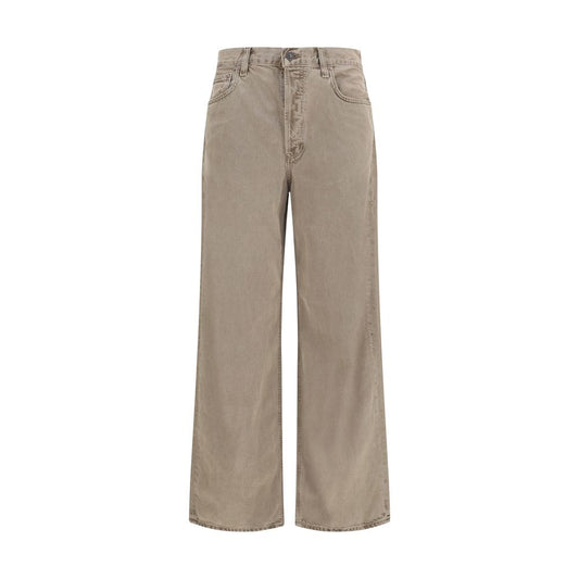 Agolde Brown Cotton Casual Pants Agolde