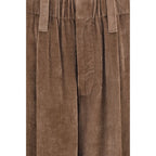Brunello Cucinelli Brown Viscose Casual Pants