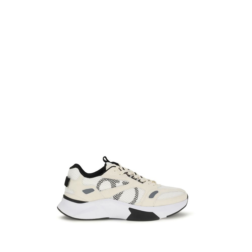 Valentino Garavani White Fabric Low Top Sneakers Valentino Garavani