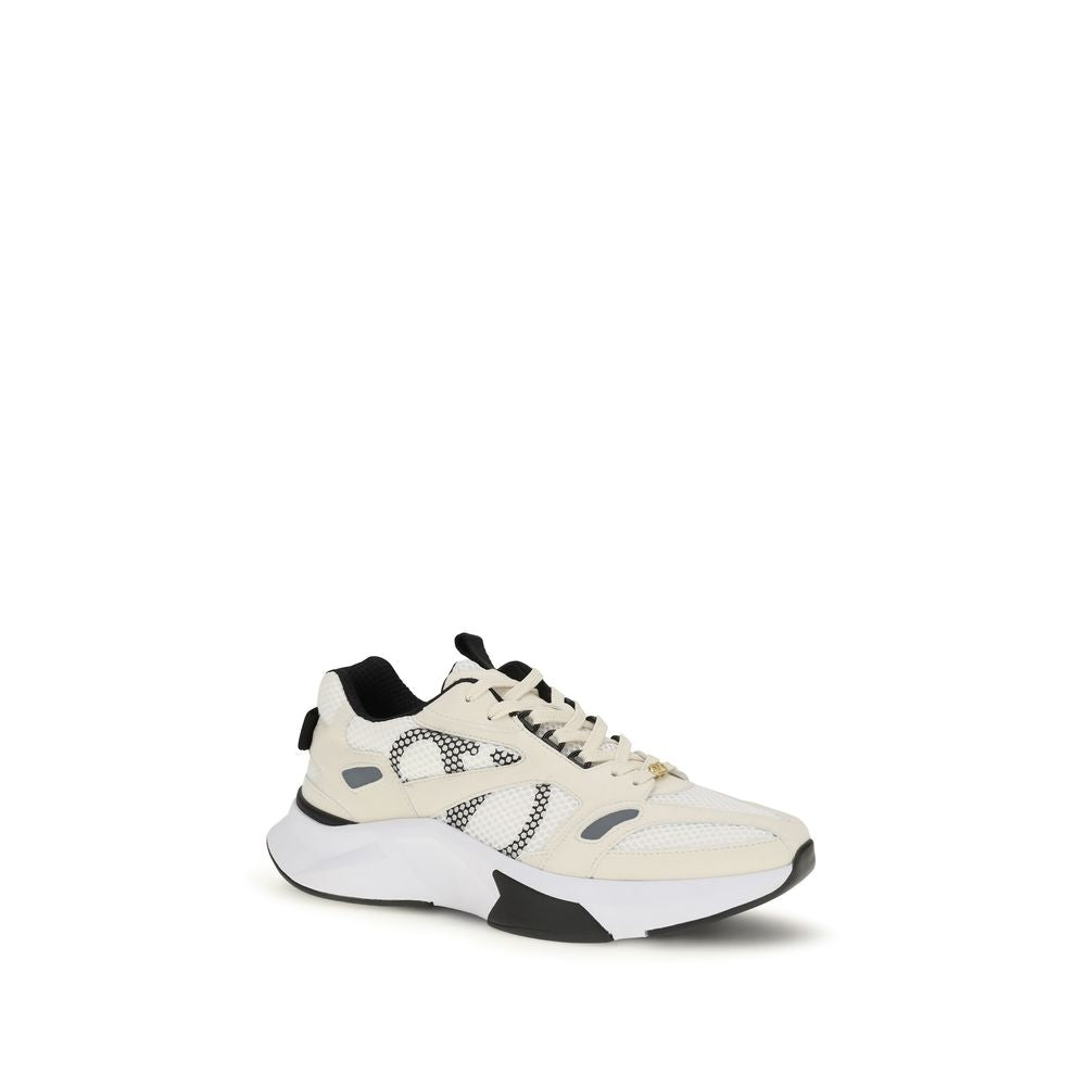 Valentino Garavani White Fabric Low Top Sneakers Valentino Garavani