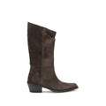 Khaite Brown Leather Ankle Boots Khaite