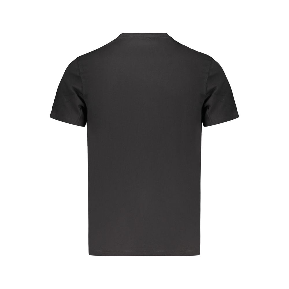 Calvin Klein black cotton men's T-shirt with round neckline and short sleeves, casual everyday wear.