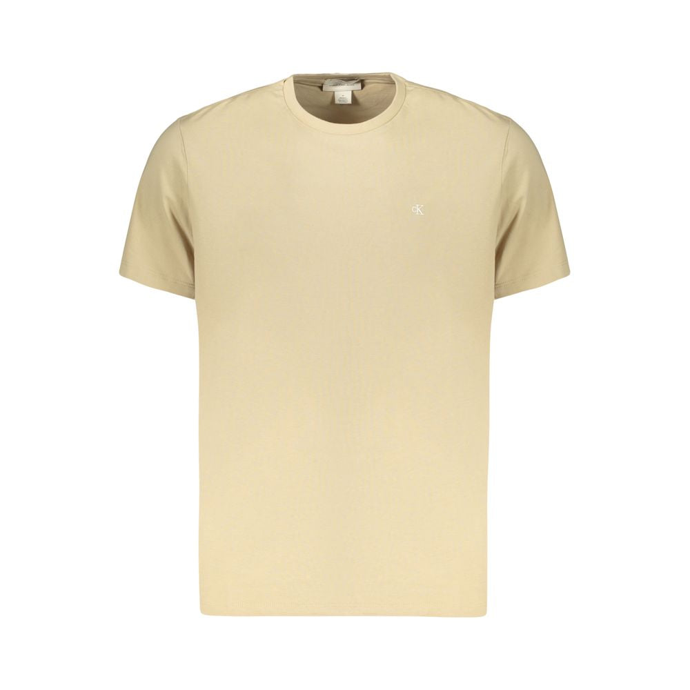 Calvin Klein Beige Cotton Men's T-Shirt Calvin Klein