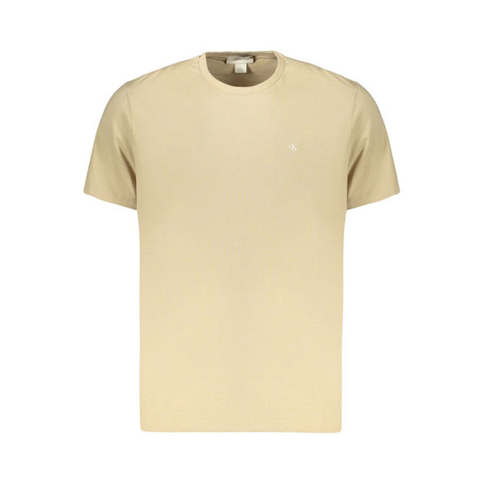 Calvin Klein Beige Cotton Men's T-Shirt Calvin Klein