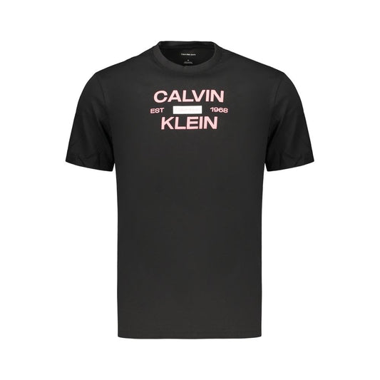 Calvin Klein Black Cotton Men's T-Shirt Calvin Klein