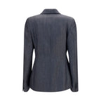 Balenciaga Gray Wool Oves Aries Blazer