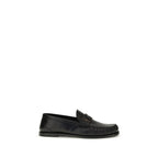 Saint Laurent Black Calf Leather Bos Taurus Slip-On Loafers