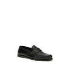 Saint Laurent Black Calf Leather Bos Taurus Slip-On Loafers