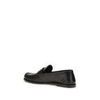 Saint Laurent Black Calf Leather Bos Taurus Slip-On Loafers