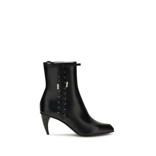 Alexander McQueen Black Calf Leather Bos Taurus Lace-Up Boots Alexander McQueen