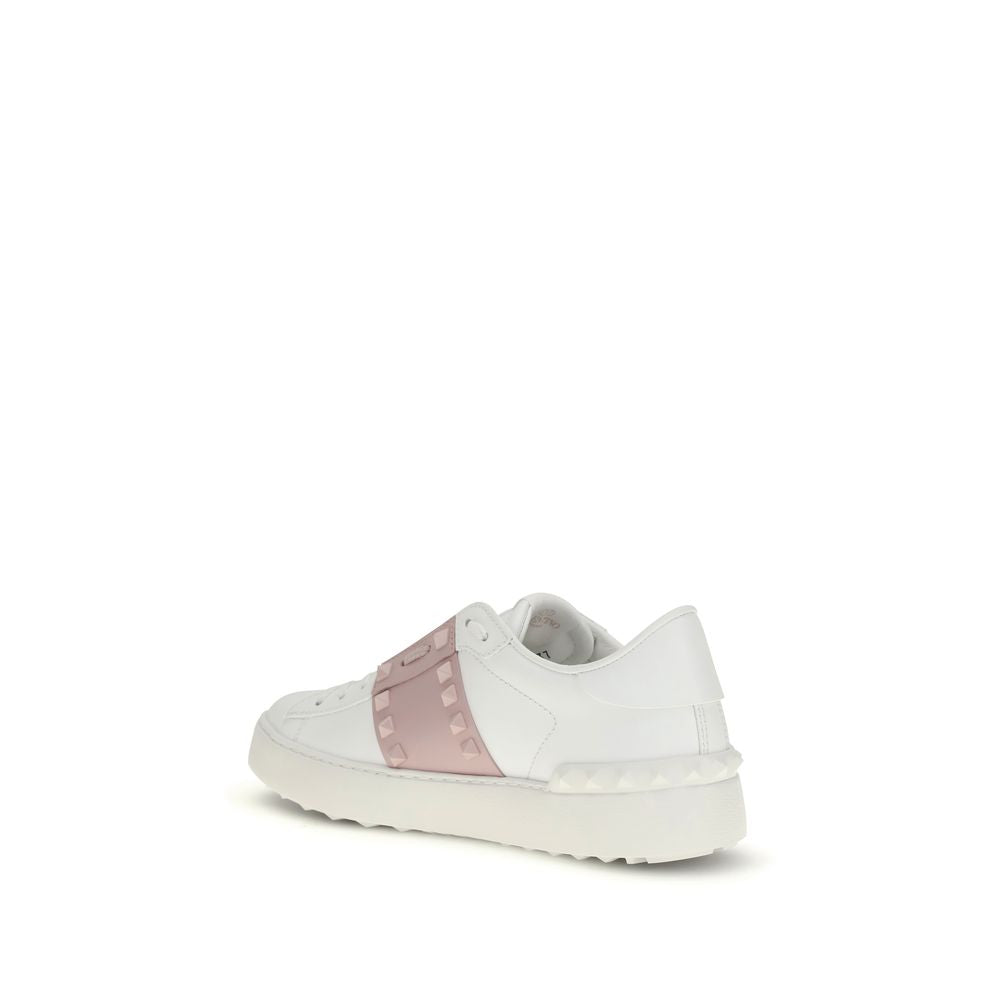 Valentino Garavani White Calf Leather Bos Taurus Low Top Sneakers Valentino Garavani