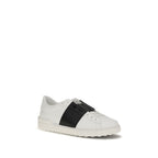 Valentino Garavani Blue Calf Leather Bos Taurus Low Top Sneakers Valentino Garavani