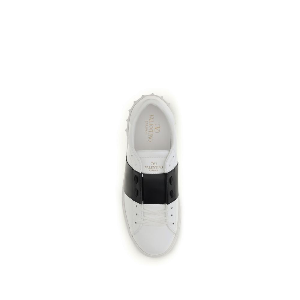 Valentino Garavani Blue Calf Leather Bos Taurus Low Top Sneakers Valentino Garavani