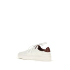 Balmain White Calf Leather Bos Taurus Athletic Sneakers