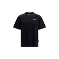 Black Palm Angels cotton T-shirt with classic fit and logo detail, displayed flat against a white background.