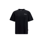 Black Palm Angels cotton T-shirt with classic fit and logo detail, displayed flat against a white background.